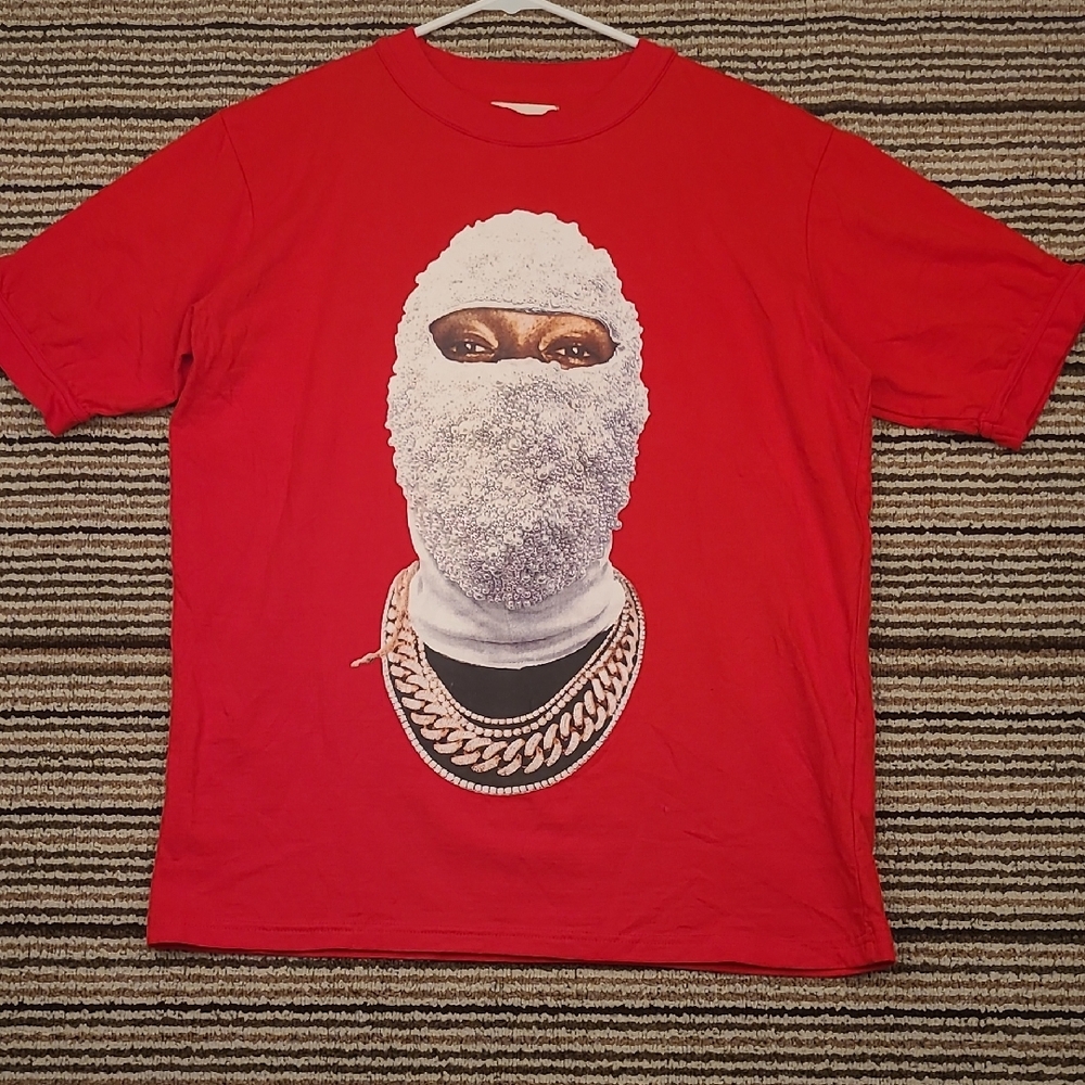 IH NOM UH NIT Italy Future Ski Mask Graphic Red XS Mens Designer‎ T Shirt RARE